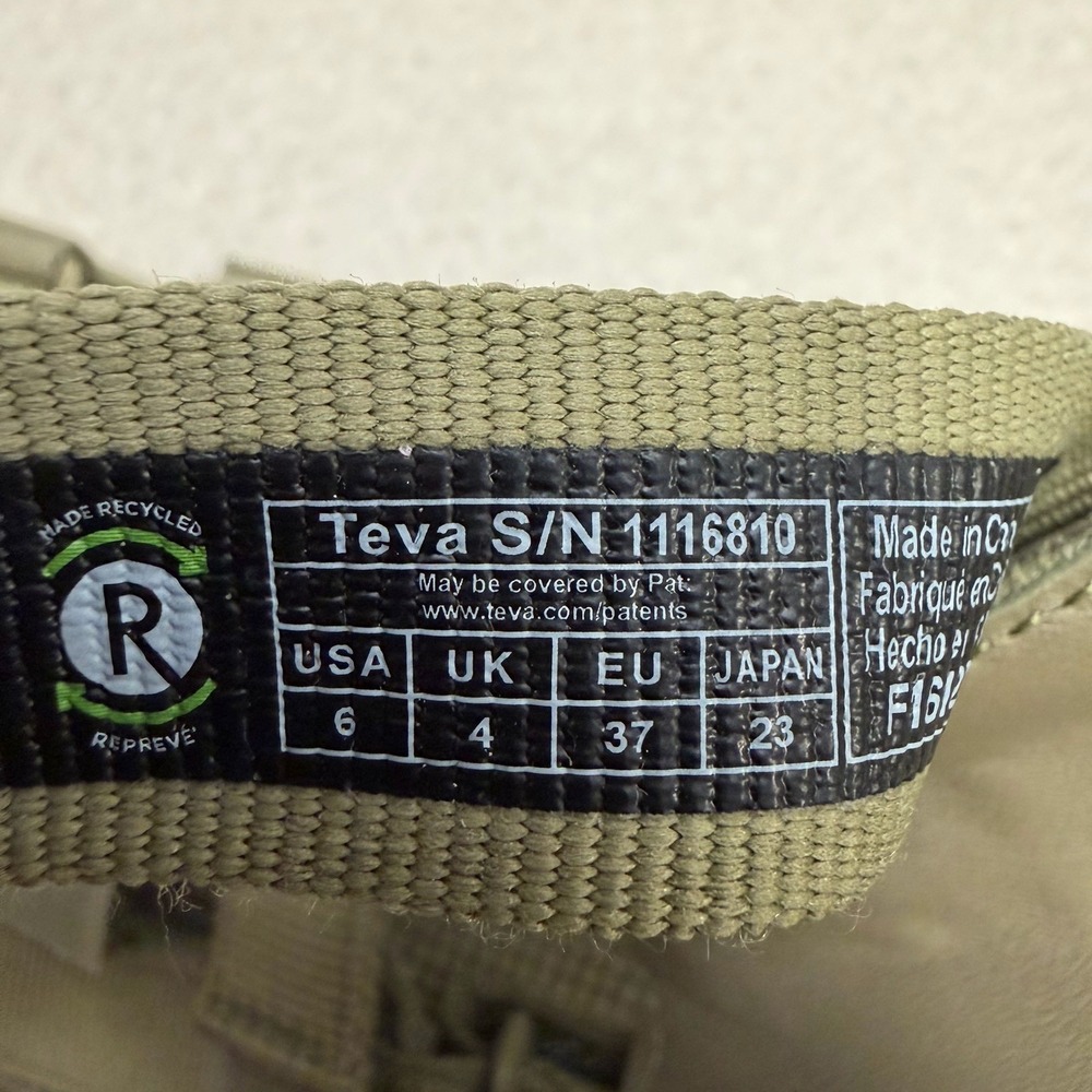 TEVA FLATFORM MEVIA WOMEN SANDALS OLIVE GREEN US 6 /UK 4 /EU 37 /JP 23 - Picture 9 of 9